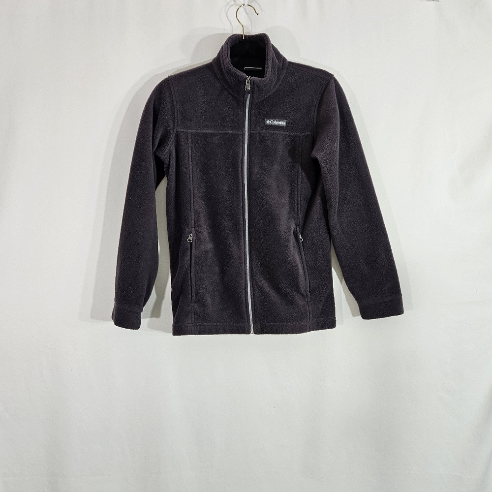 Columbia Purple Zip Up Fleece Shirt Girls Size Large  (14/16)
